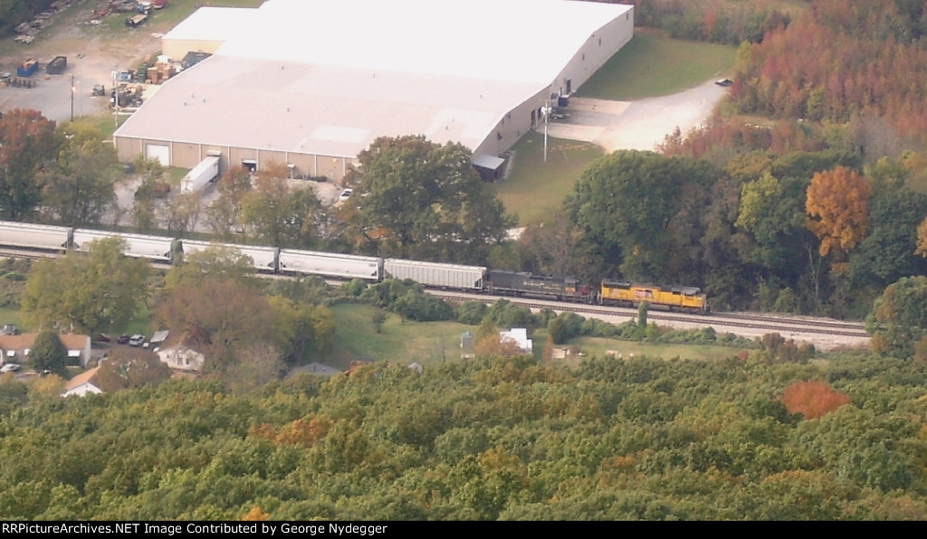 Freight train spotted from the Military Park, Lookout Mtn.